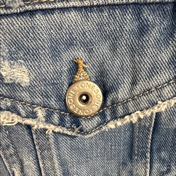 Distressed Light Blue Denim Jacket - Picture 3 of 5